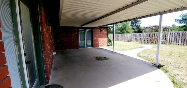 view of patio / terrace with a fenced backyard