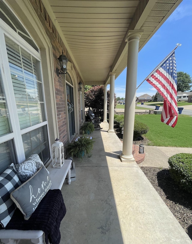 view of patio with covered porch