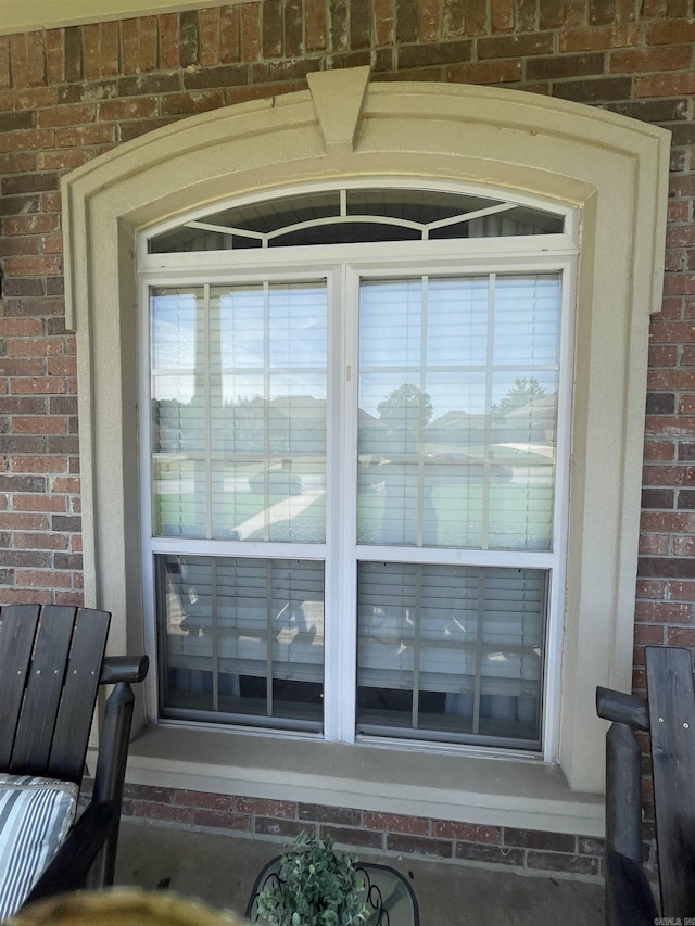 exterior details with brick siding