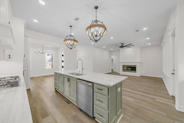 kitchen with light brown cabinets