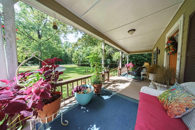 view of patio featuring covered porch