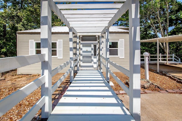 view of patio / terrace with a pergola