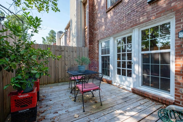 view of wooden deck