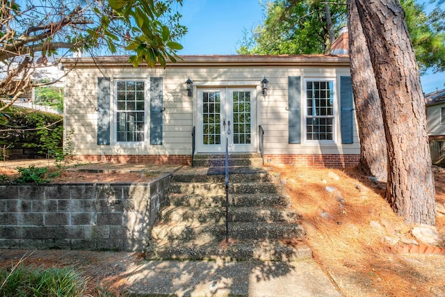 view of front of home featuring french doors