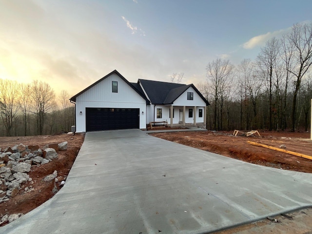 view of unfinished property