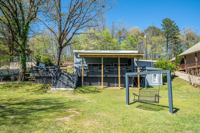 exterior space featuring a deck