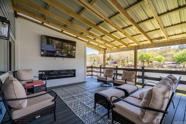 view of patio with an outdoor hangout area