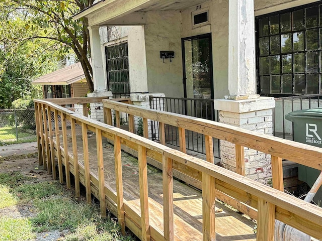 view of wooden deck