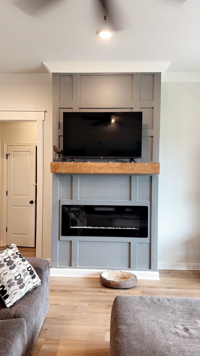 details featuring baseboards and wood finished floors