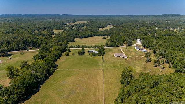 aerial view featuring a rural view