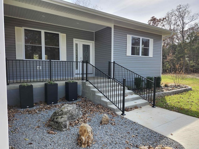 view of front of home with covered porch