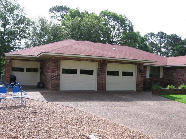 exterior space featuring a garage