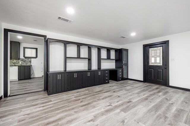 interior space featuring light hardwood / wood-style flooring