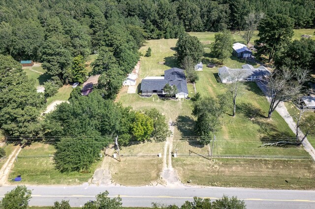 aerial view featuring a rural view