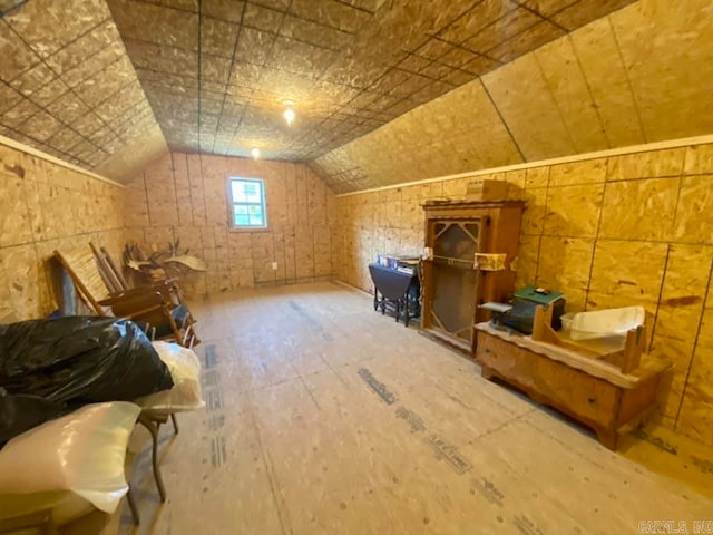 bonus room with lofted ceiling