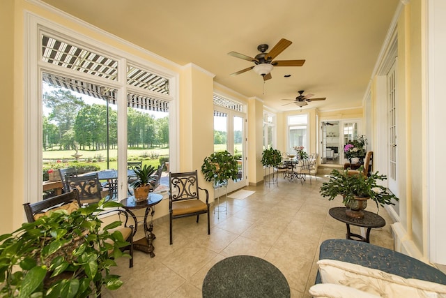 view of sunroom