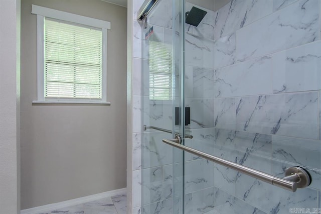 bathroom with walk in shower