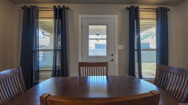 view of dining room