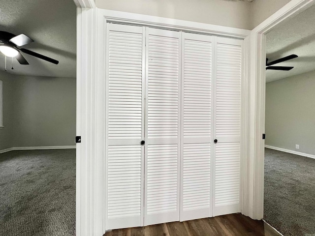 details featuring carpet and ceiling fan