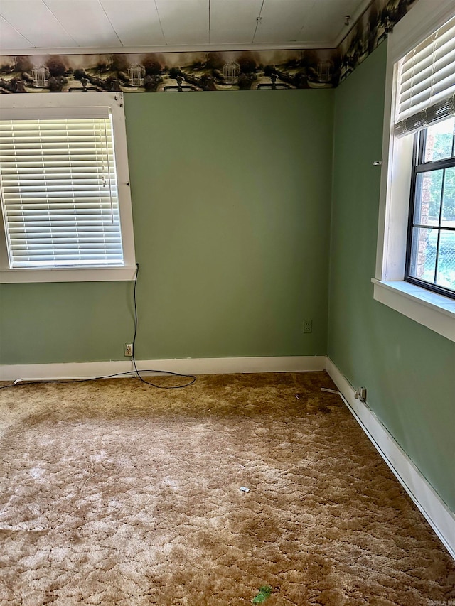 view of carpeted empty room