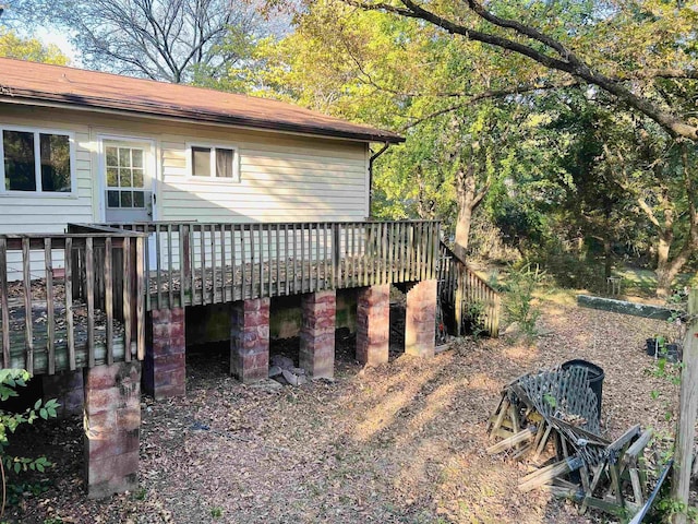 exterior space with a deck