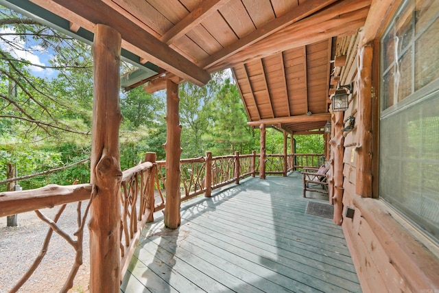 view of wooden deck