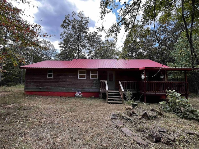 view of front of home with metal roof