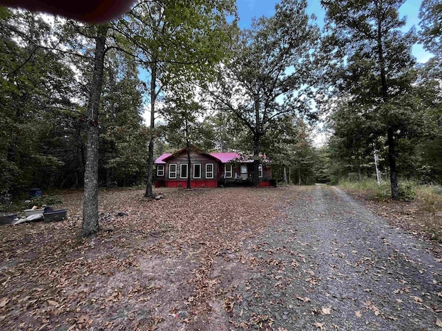 view of front of home featuring driveway