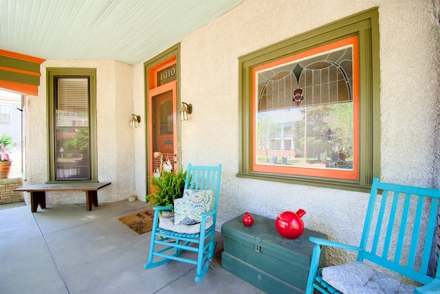 view of patio with a porch