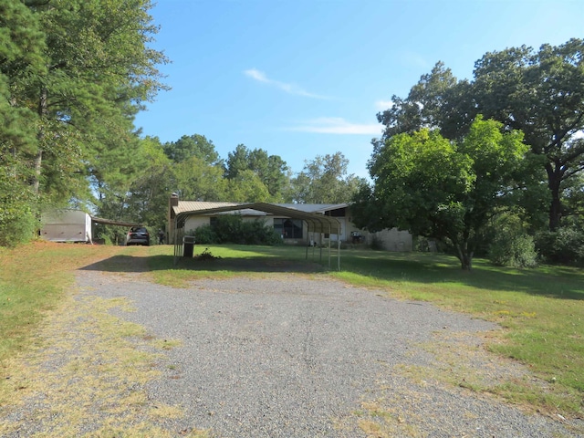 view of front of home with a front lawn