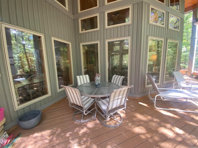 view of sunroom