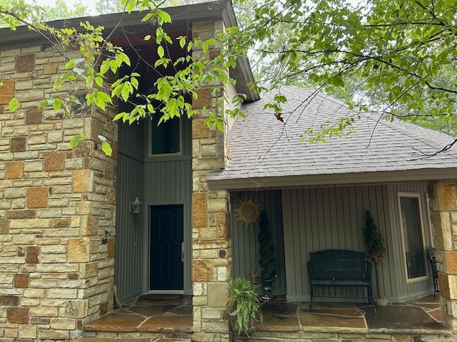 view of doorway to property