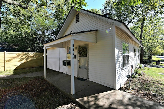 view of home's exterior featuring a patio