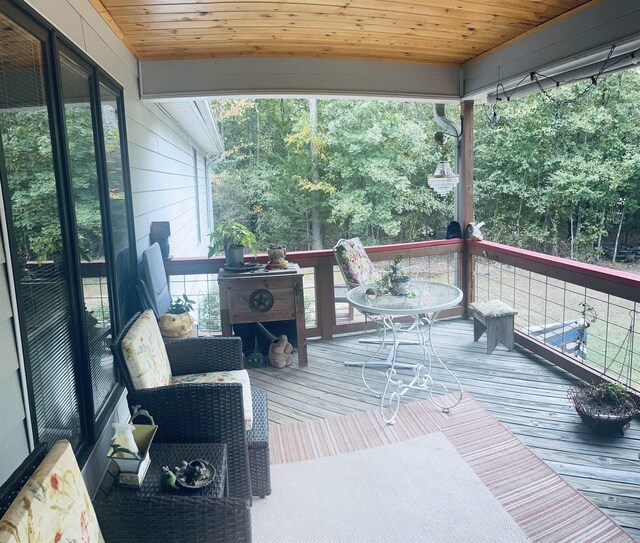 view of wooden deck