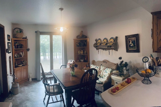 dining room with carpet