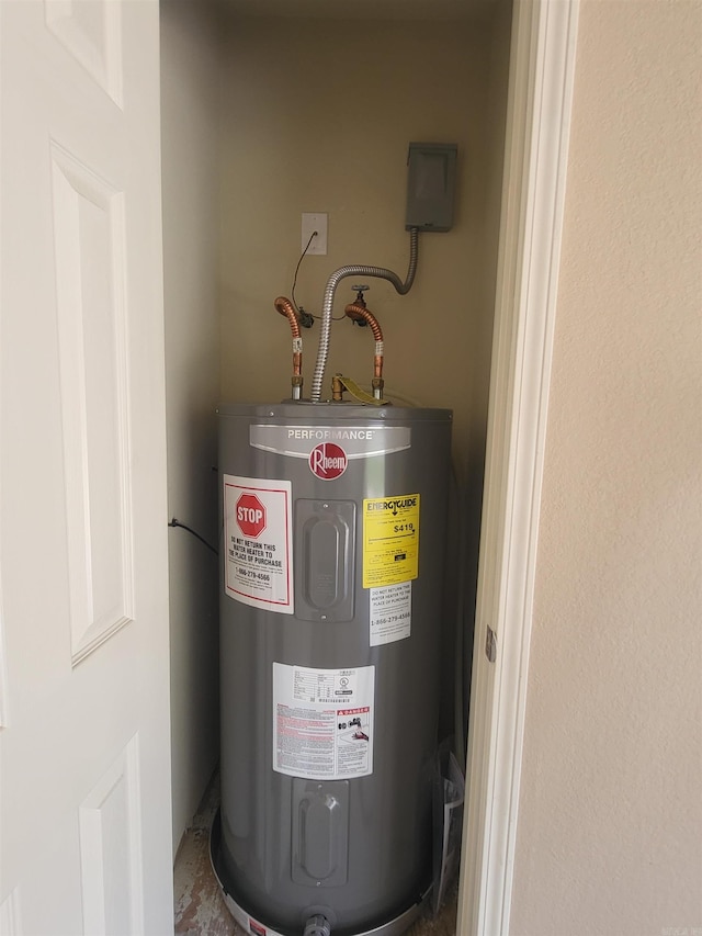 utilities featuring electric water heater