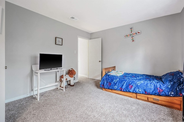 view of carpeted bedroom