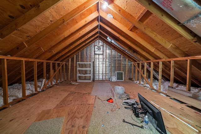 view of attic