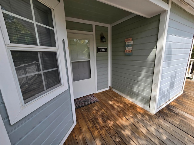 view of doorway to property