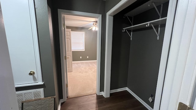 closet featuring visible vents