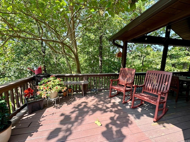 view of wooden terrace