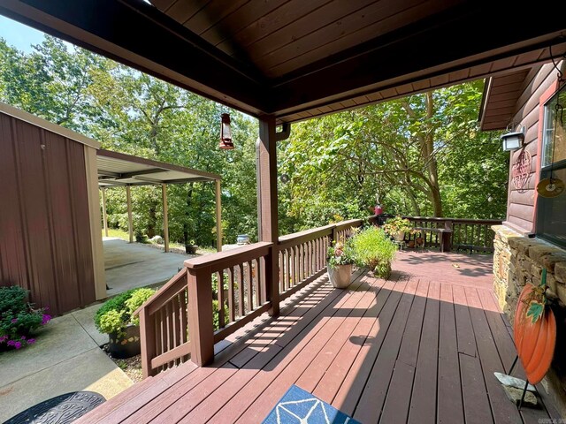 view of wooden deck