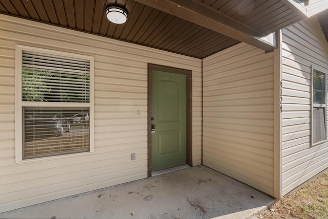 view of doorway to property