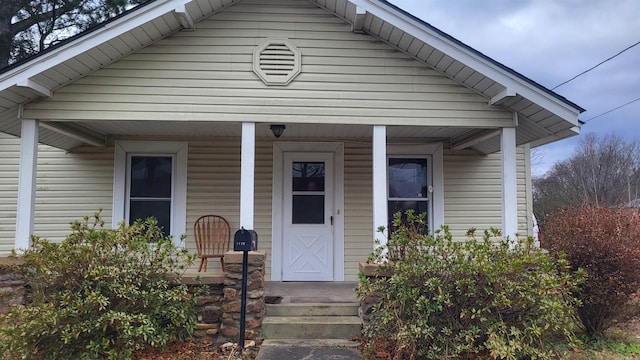 bungalow with a porch