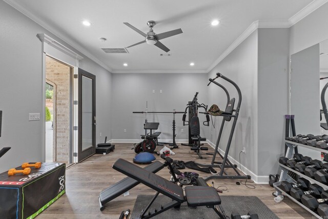 game room featuring pool table, dark wood-type flooring, and crown molding