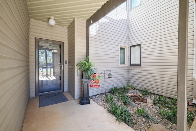 view of doorway to property