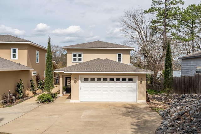 view of front of house featuring a garage