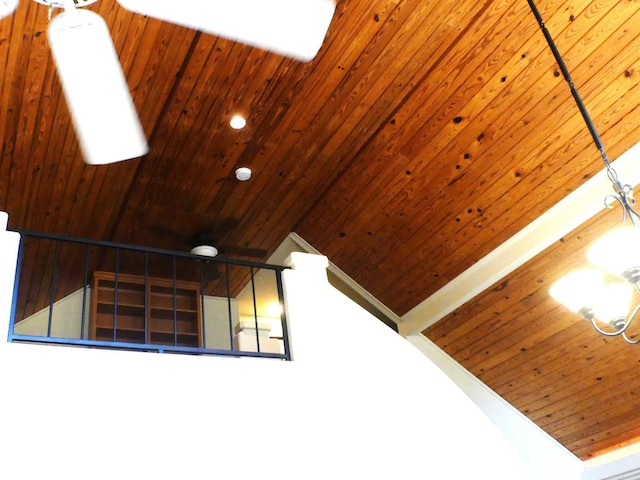 details with wood ceiling