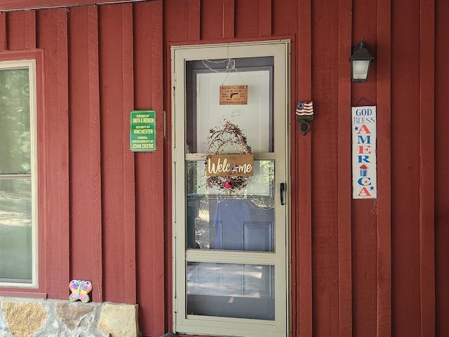 view of doorway to property