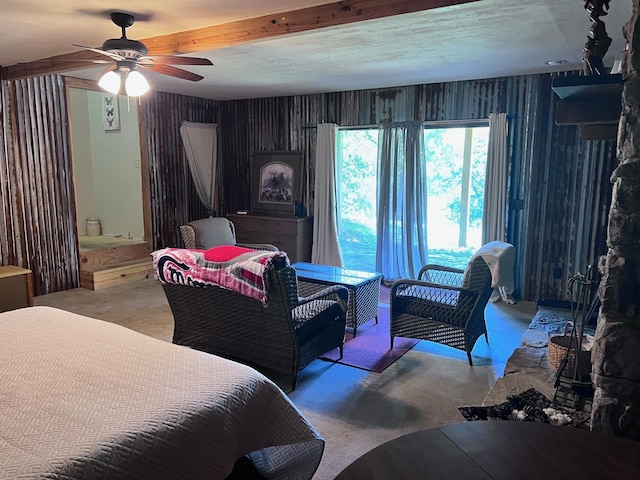 236 N Riverview Ln, Mountain View, AR 72560 - bedroom with ceiling fan and light colored carpet